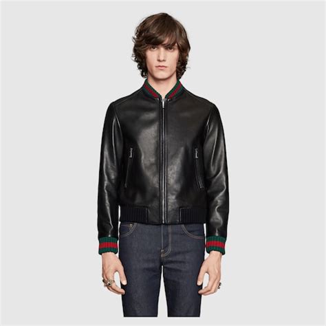 gucci leather jacket bug|Gucci jacket without hoodie.